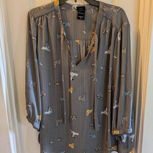 EUC Disney Dogs V Neck 3/4 length sleeve Tunic Plus Size 3